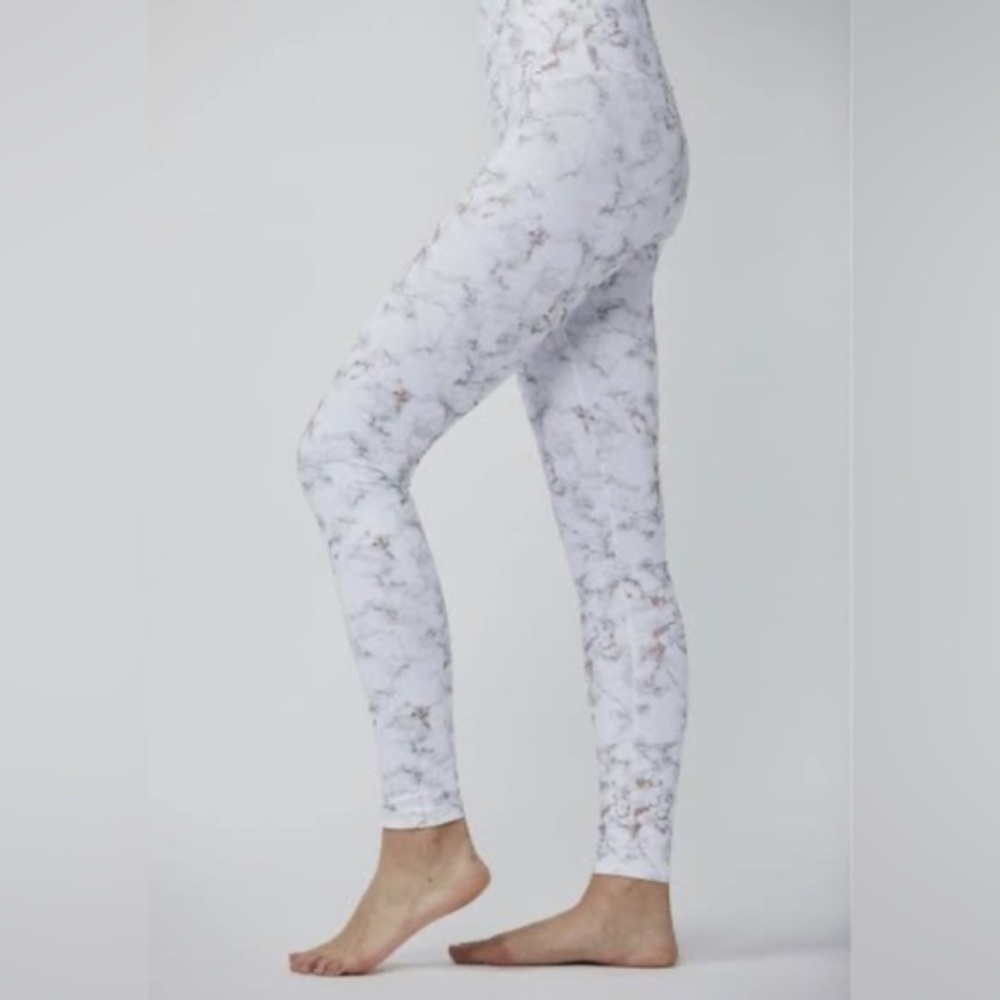 ROSE Gold Marble Printed Tights size small